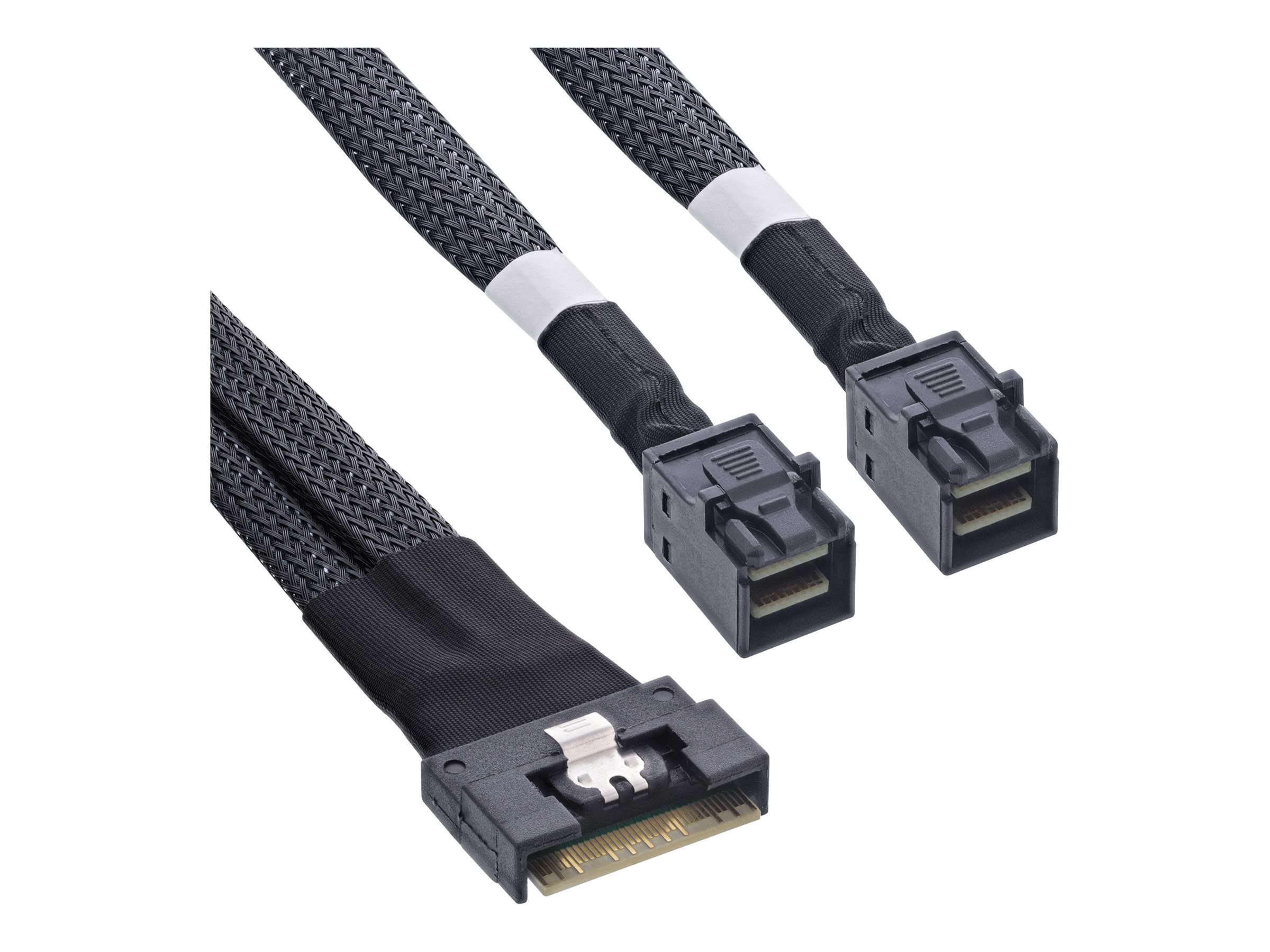 INLINE Slim SAS Kabel SFF-8654 8i zu 2x SFF-8643 1m
