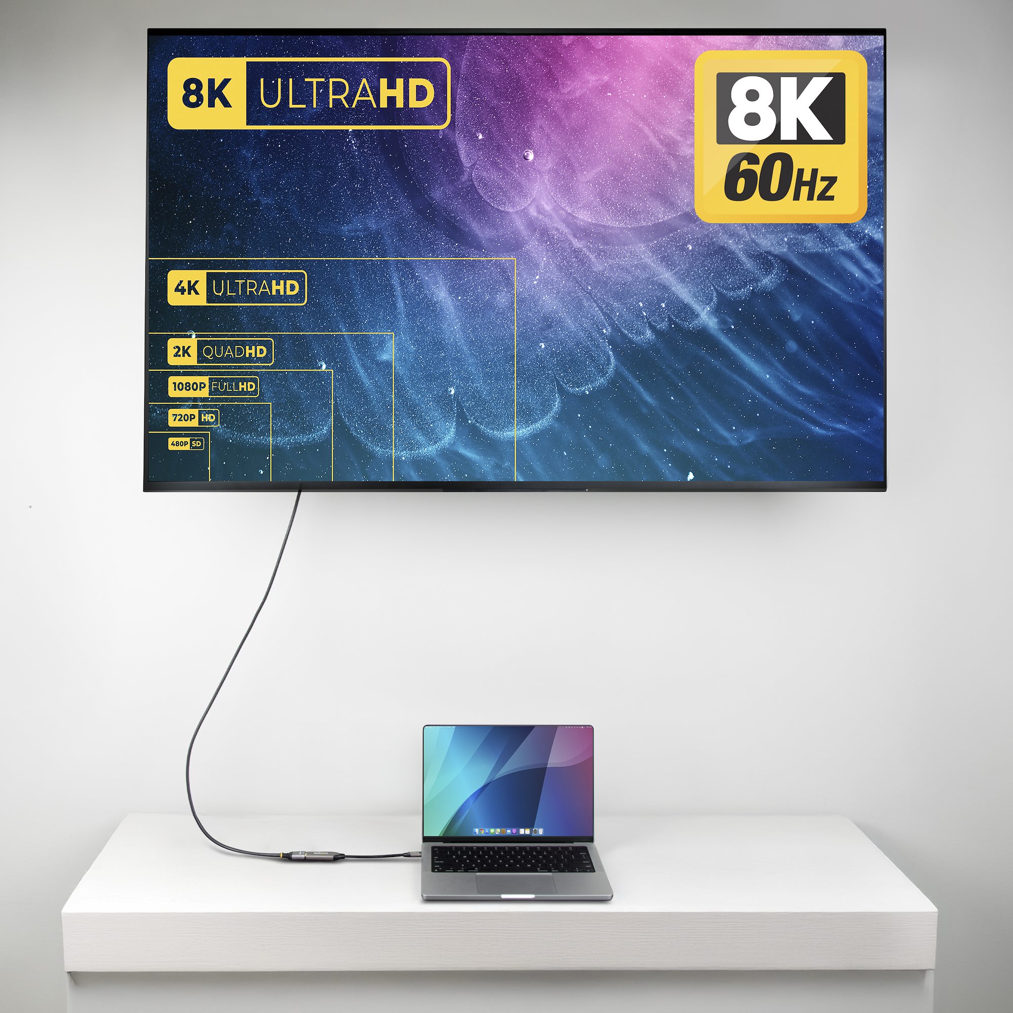 STARTECHCOM USBC zu HDMI Adapter 8K 60Hz und 4K 120Hz Thunderbolt und USB4 Kompatibel USBC auf HDMI 21 Konverter USBC Videoadapt