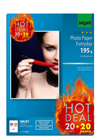 SIGEL Fotopapier DIN A4 hochglänzend 195 gqm 40 Blatt