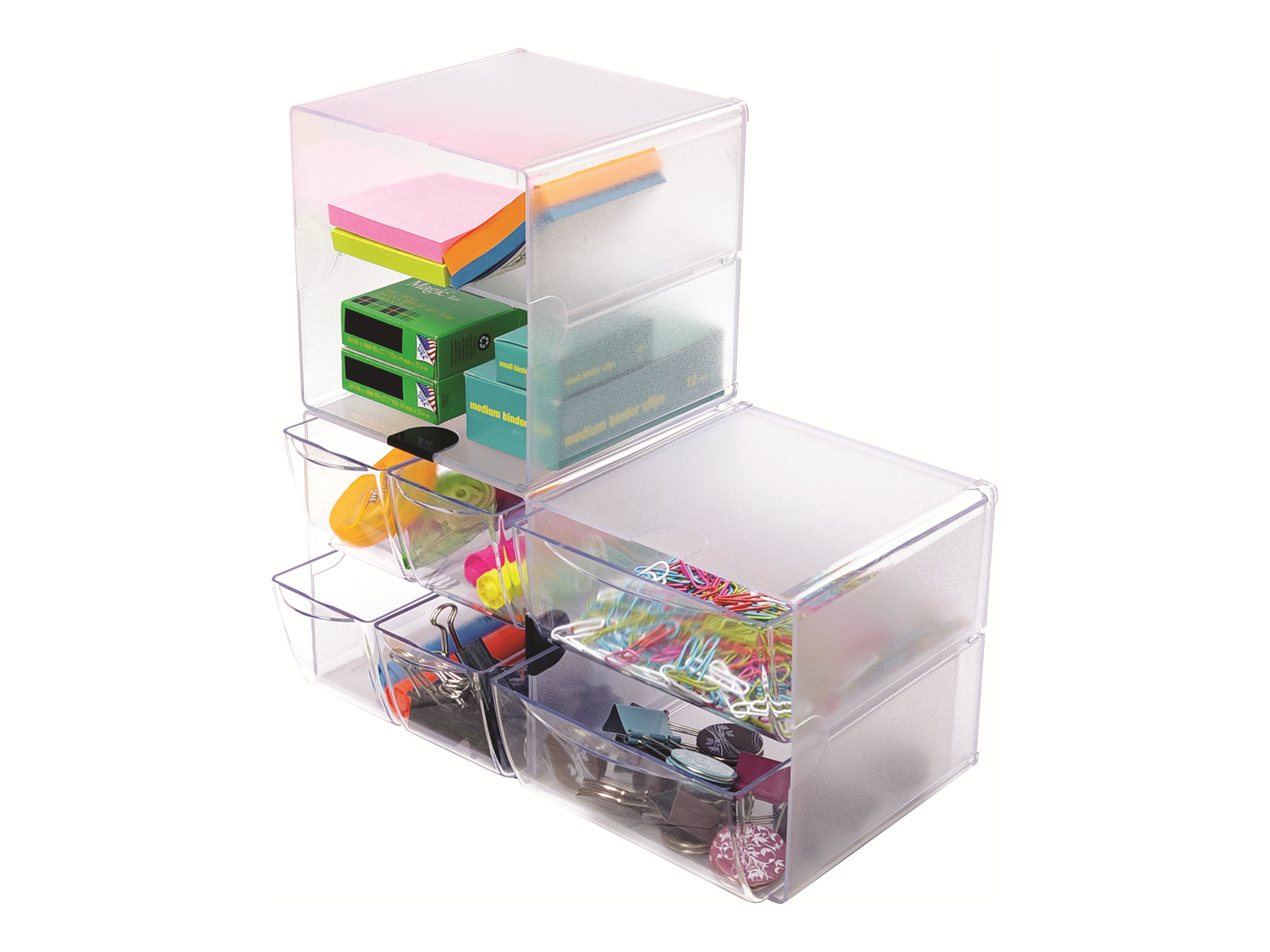 Deflecto Cube Aufbewahrungsbox transparent 15,3 x 15,3 x 18,2 cm