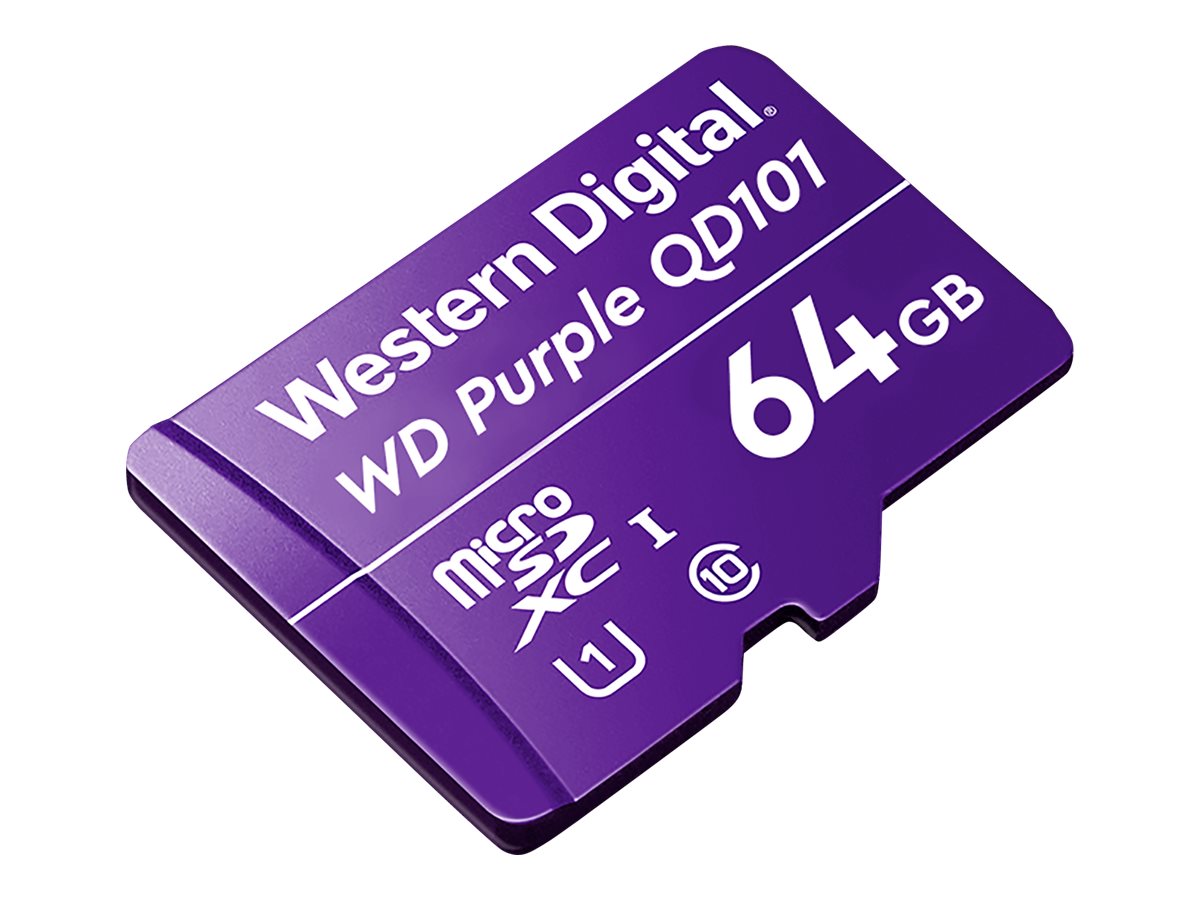 WD Purple 64GB Surveillance microSD XC Class - 10 UHS 1