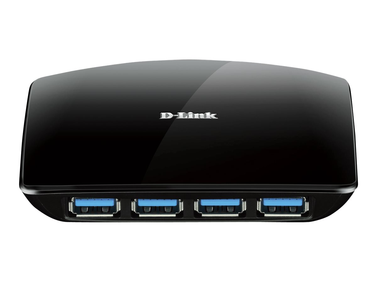 D-LINK DUB-1340 4-Port USB 3.0 Hub bis zu 5 Gbit/s zur Erweiterung von PC/Laptop mit vier USB 3.0 Ports inkl. Steckernetzteil