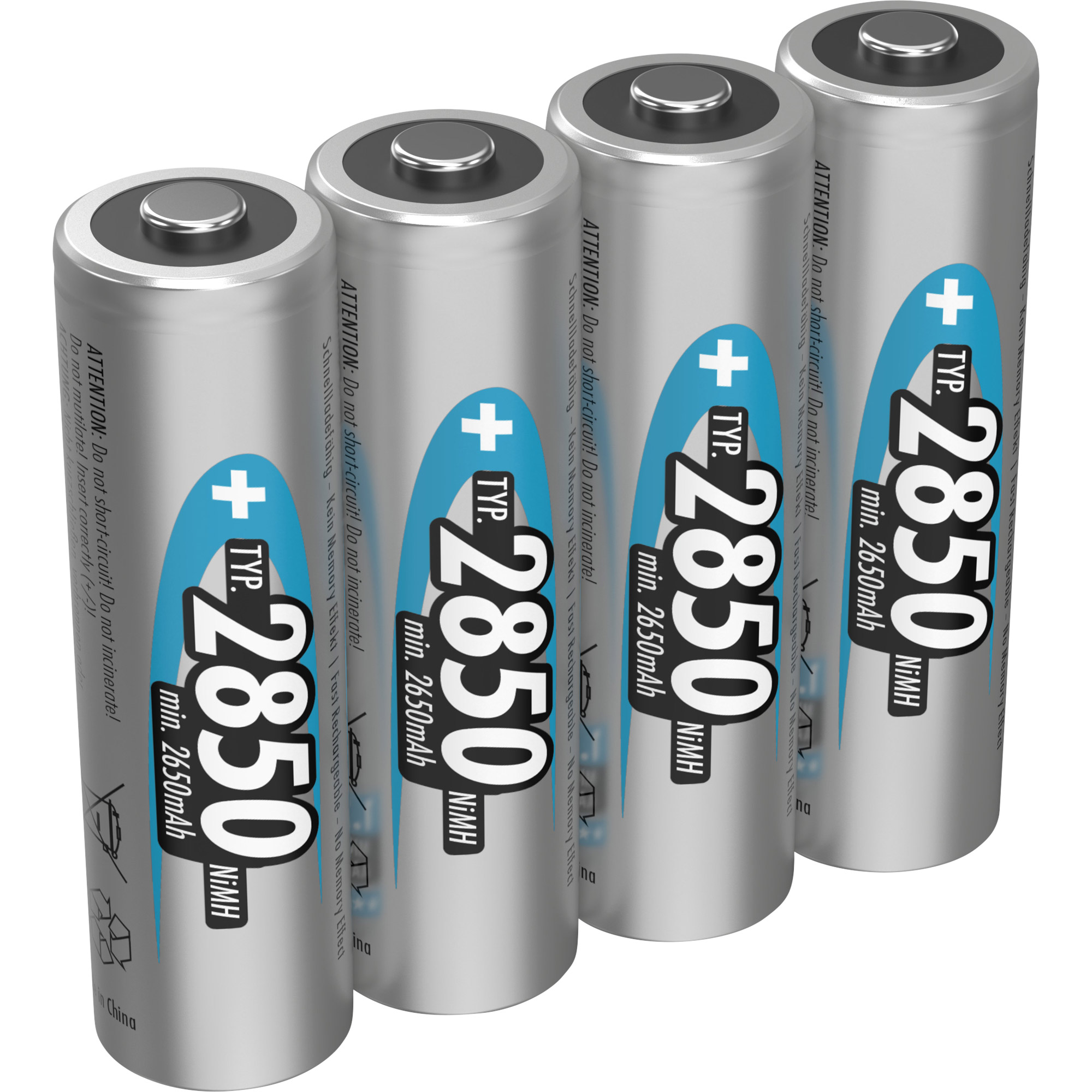 4 ANSMANN Akkus Mignon AA 2.650 mAh