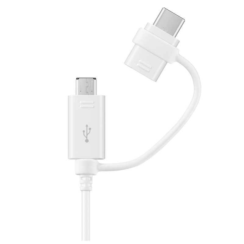 Samsung - EP-DG930DW Combo Cable USB Type-C + Micro-USB - White BULK Samsung - EP-DG930DW Combo Cable USB Type-C + Micro-USB - White BULK