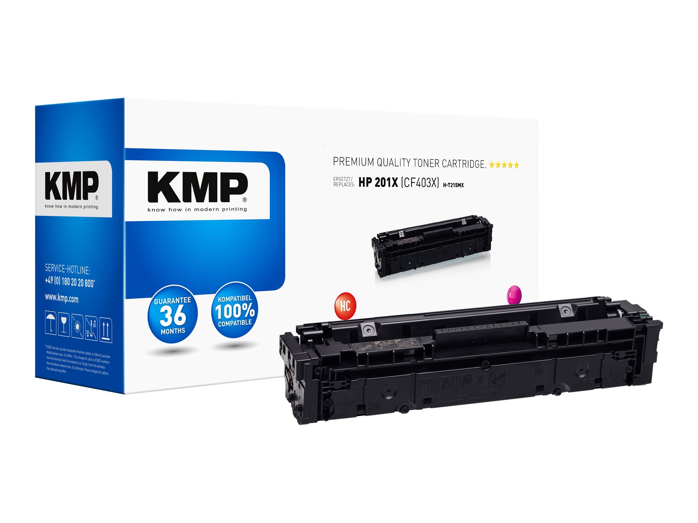 KMP H-T215MX magenta Toner kompatibel zu HP 201X (CF403X) KMP H-T215MX magenta Toner kompatibel zu HP 201X (CF403X)