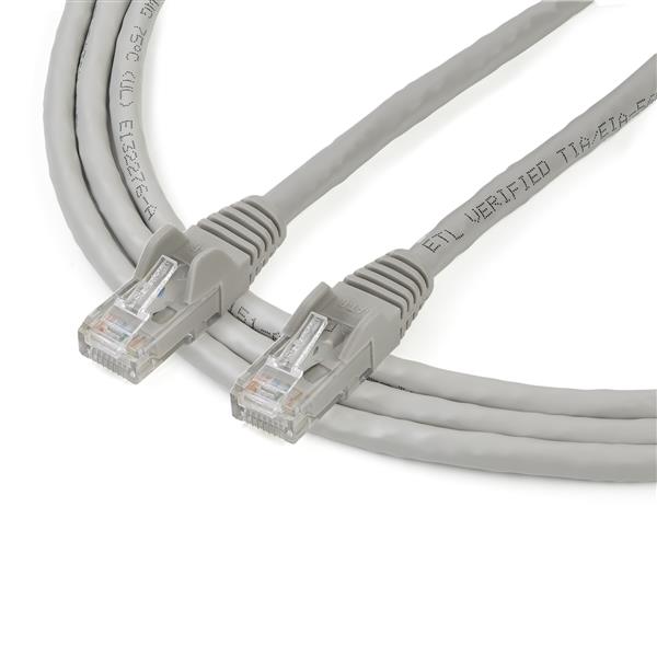 StarTech N6PATC2MGR 2m Gray Snagless Cat6 UTP Patch Cable ETL Verified