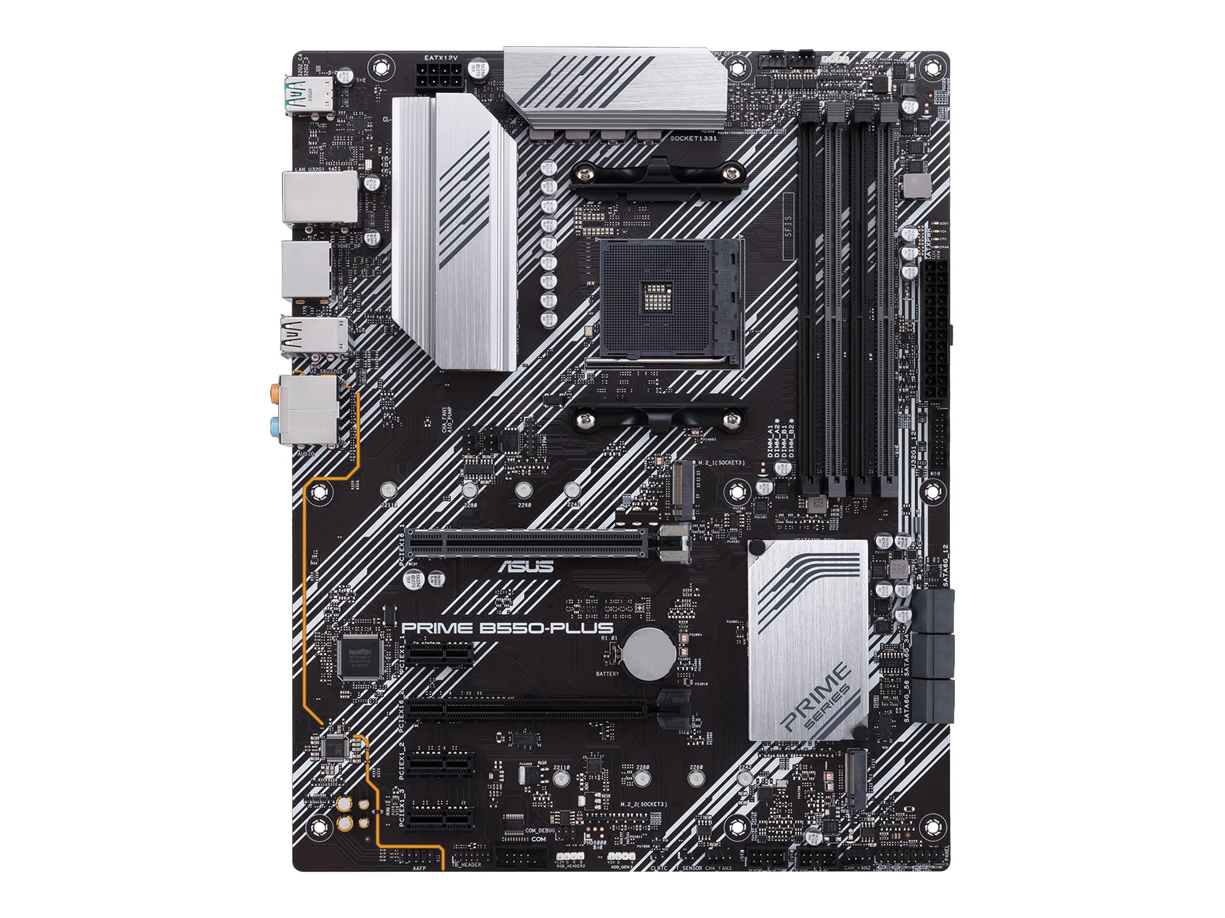 ASUS PRIME B550-PLUS AMD AM4 Socket ATX DDR4 3rd Gen AMD Ryzen Dual M.2 PCIe 4.0 1 Gb Ethernet USB 3.2 Gen 2 Type-A and Type-C ASUS PRIME B550-PLUS AMD AM4 Socket ATX DDR4 3rd Gen AMD Ryzen Dual M.2 PCIe 4.0 1 Gb Ethernet USB 3.2 Gen 2 Type-A and Type-C