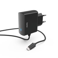 hama Ladekabel mit Adapter schwarz, KabellÃ¤nge: 1,0 m, 5 Watt