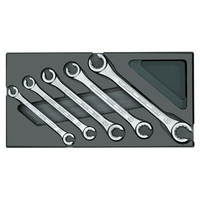 GEDORE Doppelringschluessel-Satz offen 1731157 5-tlg. GEDORE Doppelringschluessel-Satz offen 1731157 5-tlg.
