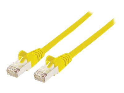INTELLINET Cat6aPro Kabel Cat7 Rohkabel 1m gelb  RJ45 Vollkupfer LS0H halogenfrei AWG 26 vergoldete Kontakte 10 Gigabit