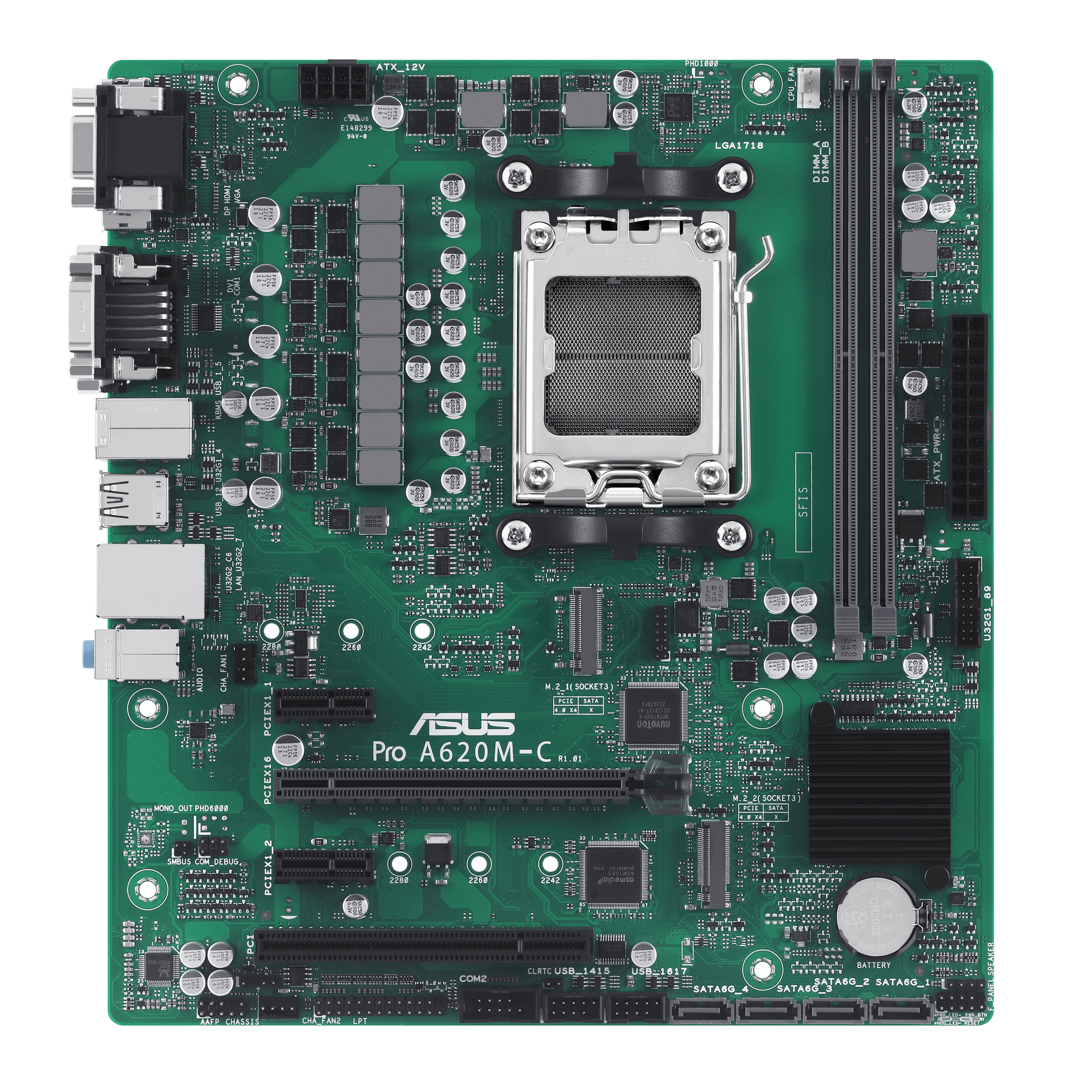 ASUS PRO A620MCCSM AM5 2xDDR5 mATX MB 4xSATA 2xM2