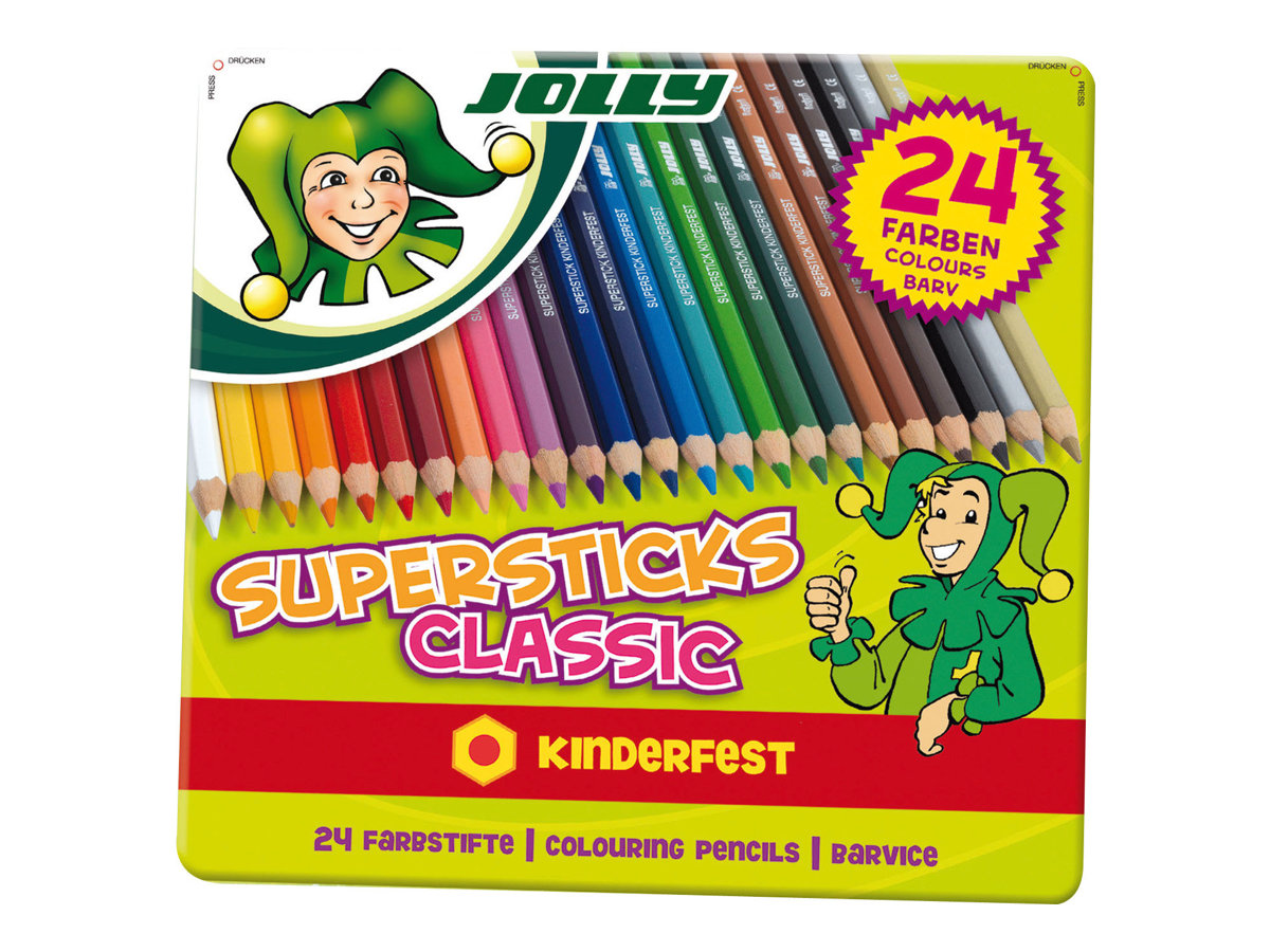 JOLLY SUPERSTICKS CLASSIC KINDERFEST Buntstifte farbsortiert, 24 St. JOLLY SUPERSTICKS CLASSIC KINDERFEST Buntstifte farbsortiert, 24 St.