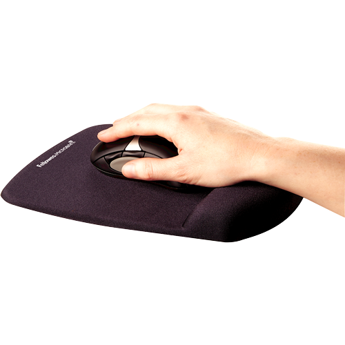 Fellowes Mousepad mit Handgelenkauflage PlushTouch schwarz