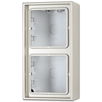 Jung AP-Kappe LS582ASW mit Rahmen 2fach Jung AP-Kappe LS582ASW mit Rahmen 2fach