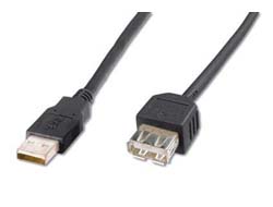 DIGITUS AK-300200-030-S USB 2.0 HighSpeed Extension cable USB A M plug /USB A F jack 3m black DIGITUS AK-300200-030-S USB 2.0 HighSpeed Extension cable USB A M plug /USB A F jack 3m black