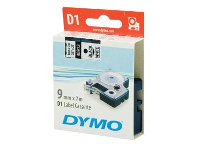 DYMO Schriftband D1 41913 (40913) S0720680, 9 mm schwarz auf weiÃ