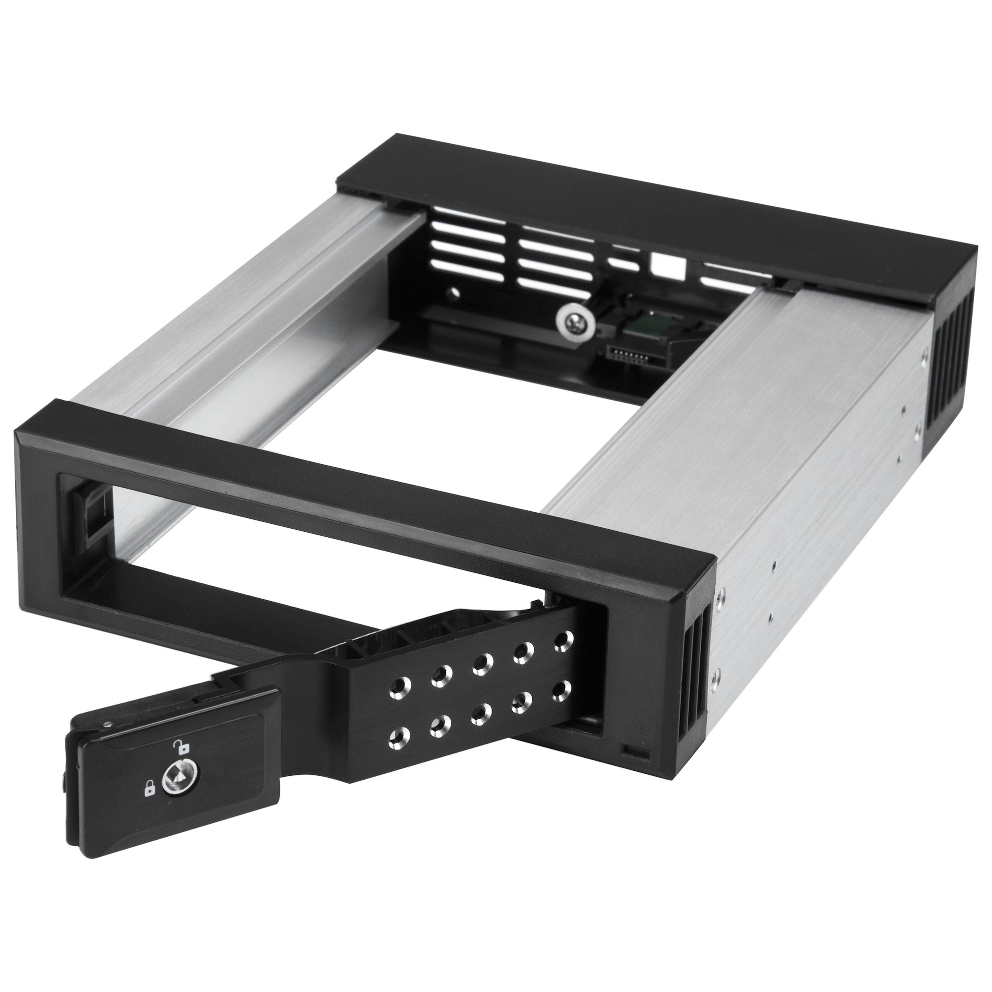 STARTECHCOM 13,34cm5,25Zoll auf 8,89cm3,25Zoll Festplatten Wechselrahmen 3,5Zoll SATASAS LaufwerkeTraegerlosSASSATA Backplane