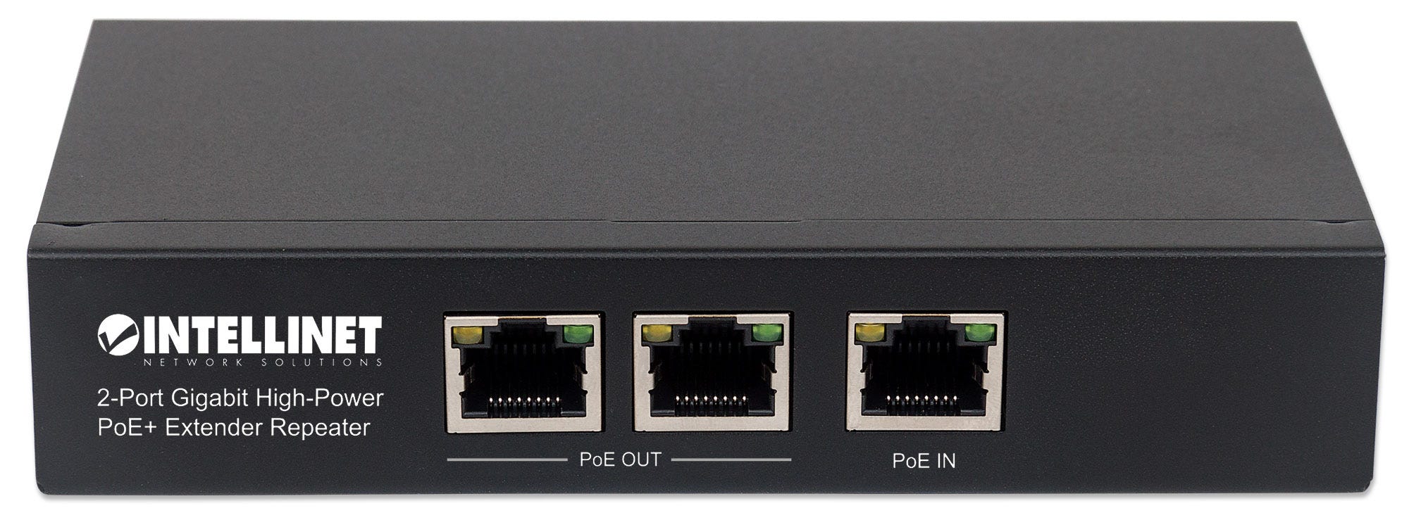 INTELLINET 2 Port Gigabit PoE Extender IEEE 8023ataf verlaengert die Reichweite einer PoEVerbindung um zusaetzliche 100m Metall