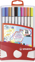 STABILO Pen 68 brush Brush-Pens farbsortiert, 20 St.