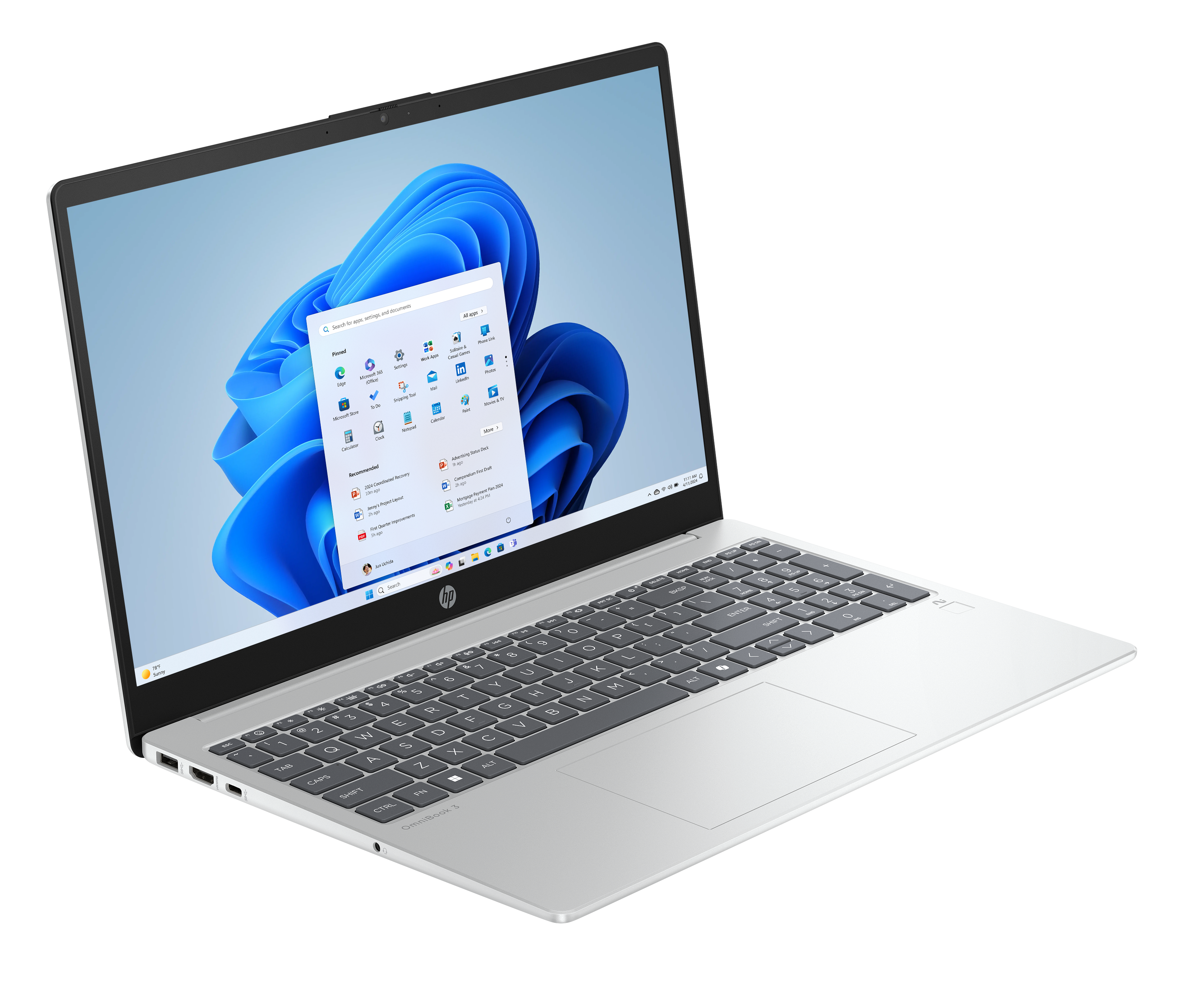 HP OmniBook 3 15-fn0655ng 15,6 Zoll AMD Ryzen AI 5 340 16 GB RAM 1 TB SSD