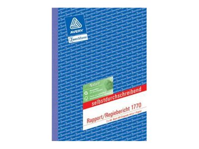 AVERY Zweckform Rapport/Regiebericht Formularbuch 1770 AVERY Zweckform Rapport/Regiebericht Formularbuch 1770