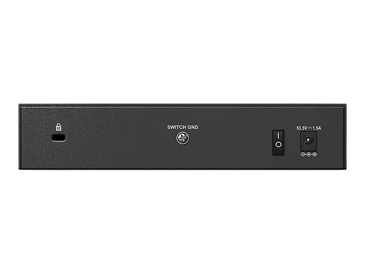D-LINK DGS-1008P 8-Port Layer2 PoE Gigabit unm. Switch 8x 10/100/1000 Mbit/s BaseT Port (4x PoE+ Ports) 68W lüfterlos Metallgehäuse