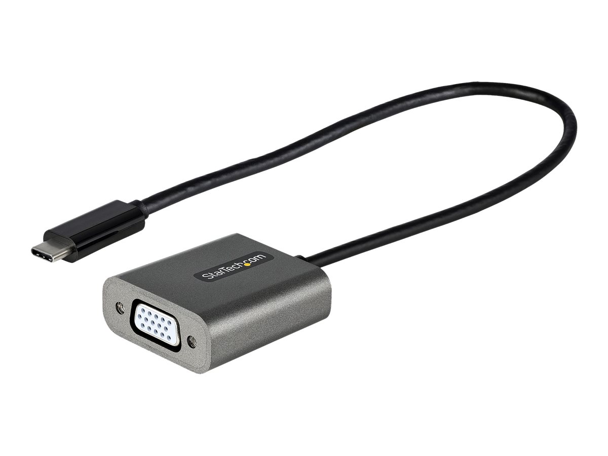 StarTech.com USB-C auf VGA Adapter - 1080p USB Typ C zu VGA Adapter Dongle - USB-C (DP Alt Modus) zu VGA Monitor / Display Videokonverter - Thunderbolt 3 kompatibel - 30 cm langes Kabel (CDP2VGAEC) - Videoadapter - VGA / USB - 30 cm