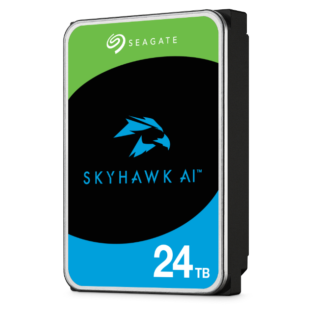 SEAGATE Surveillance Video Optimized AI Skyhawk 24TB HDD SATA 6Gbs 512MB cache 8,89cm 3,5Zoll CMR Helium