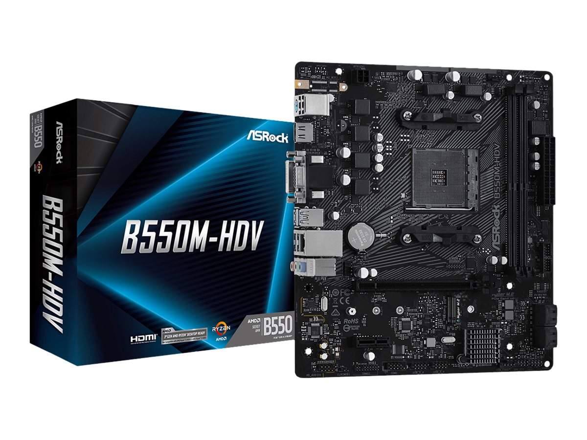 ASRock B550M-HDV - Motherboard - micro ATX - Socket AM4 - AMD B550