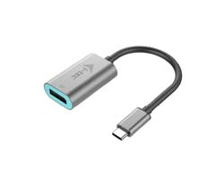 I-TEC USB C auf Display Port Metal Adapter 1x DP 4K 60Hz Ultra HD kompatibel mit Thunderbolt 3