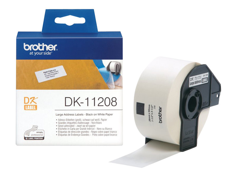 DK11208 BROTHER PT QL550 ETIKETTEN WEISS