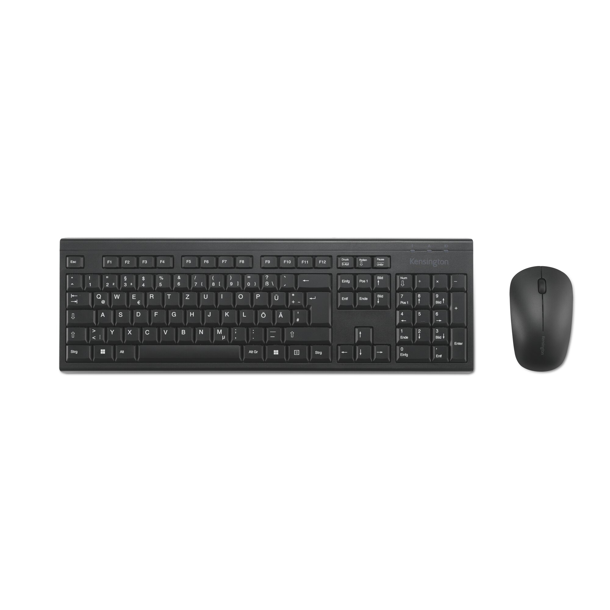 Kensington KM150 EQ Tastatur-Maus-Set kabellos Schwarz