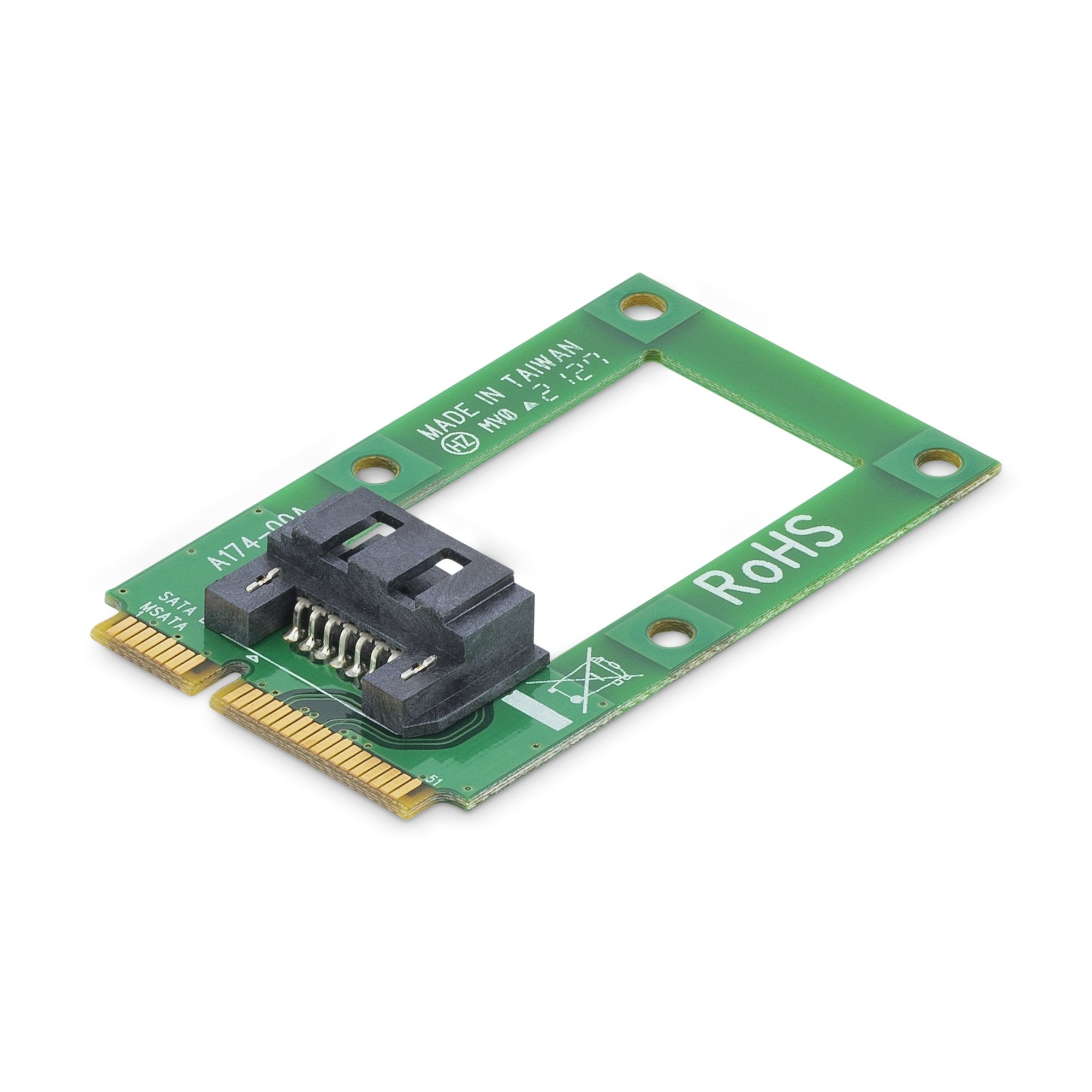 STARTECHCOM mSATA auf SATA Festplatten SSD Adapter Mini SerialATA zu SATA Konverter Festplatten Adapter Konverter