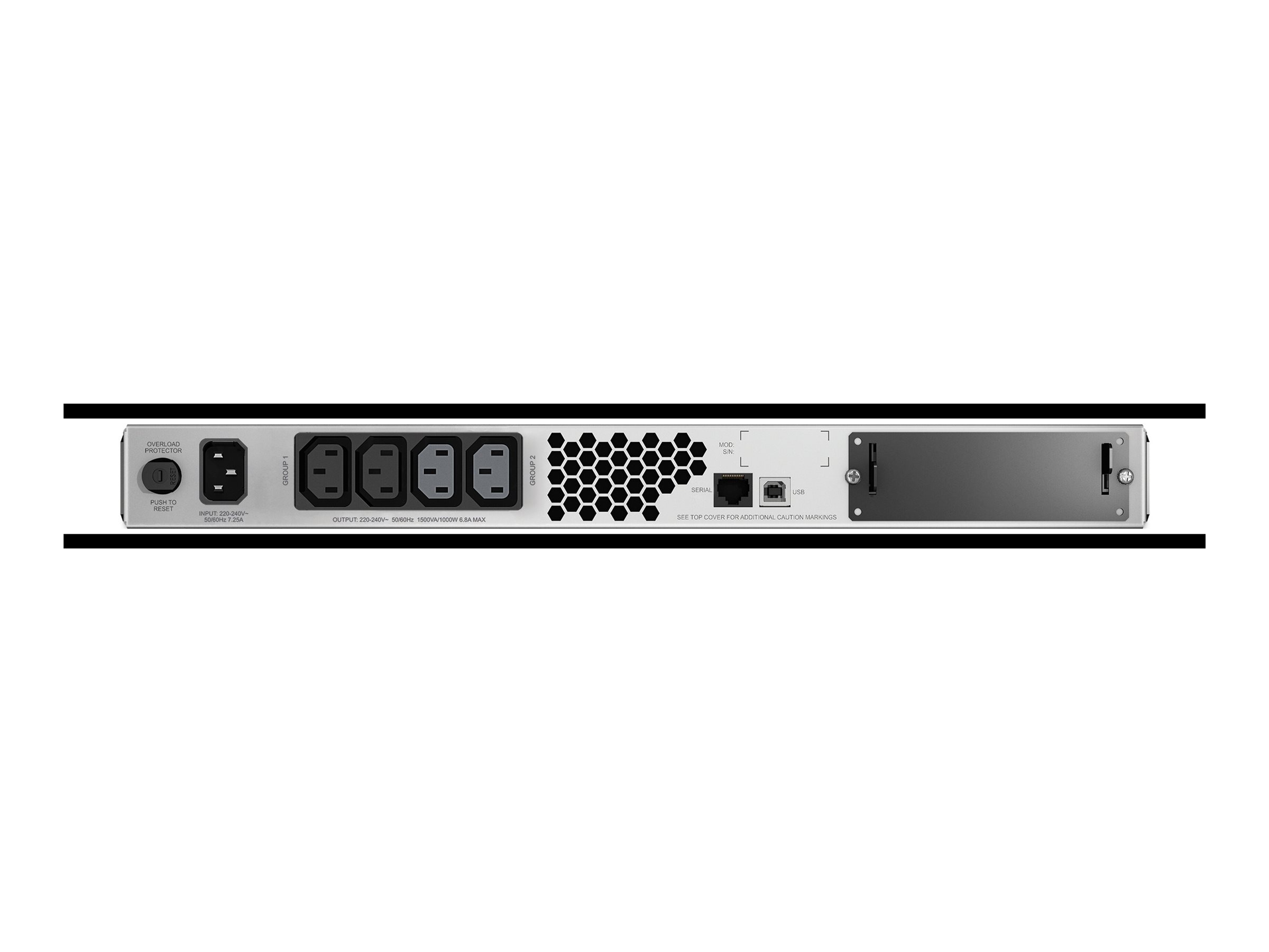 APC Smart-UPS 1500VA LCD 230V RM  1U  SmartSlot  5min Runtime 950W Interface Port USB