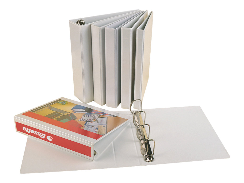 10 Esselte PrÃ¤sentationsringbÃ¼cher 4-Ringe weiÃ 3,8 cm DIN A4