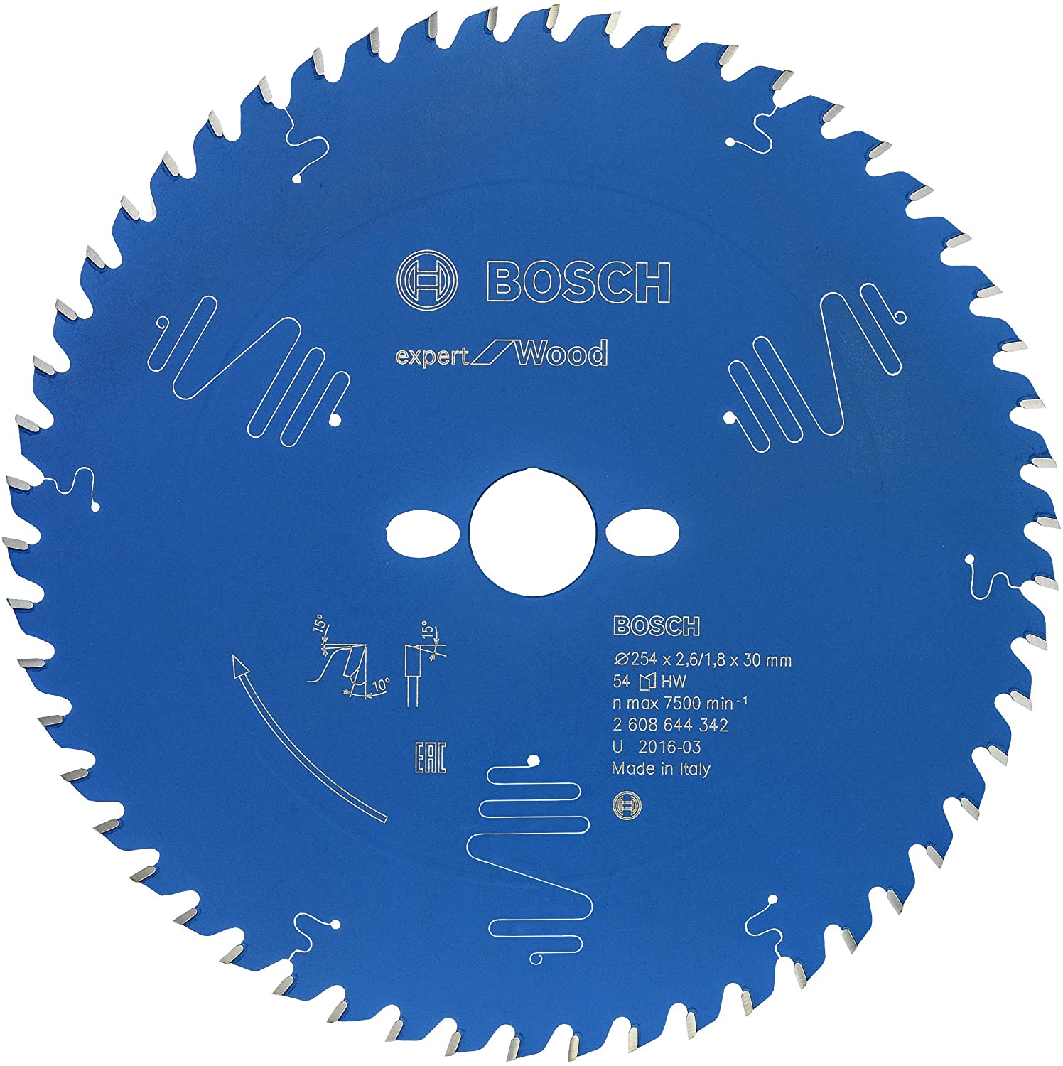 BOSCH EXPERT for Wood Kreissägeblatt 254,0 mm, 54 Zähne, 1 St