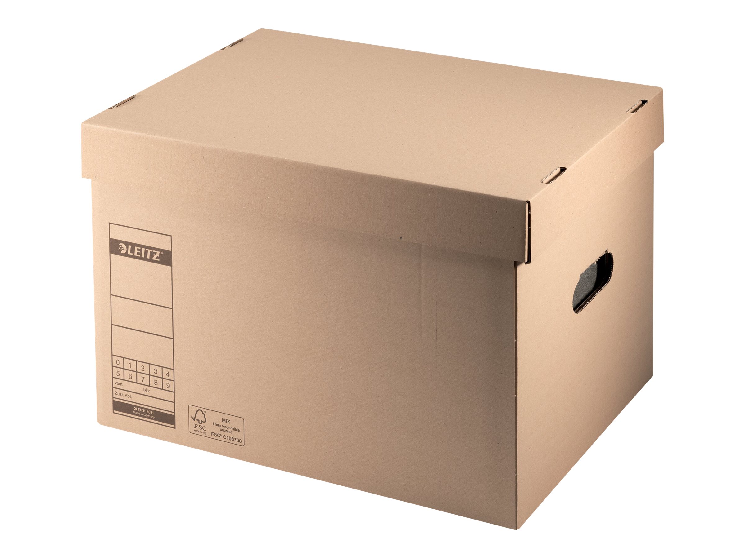 10 LEITZ Archivboxen 6081 braun 32,5 x 44,0 x 28,0 cm