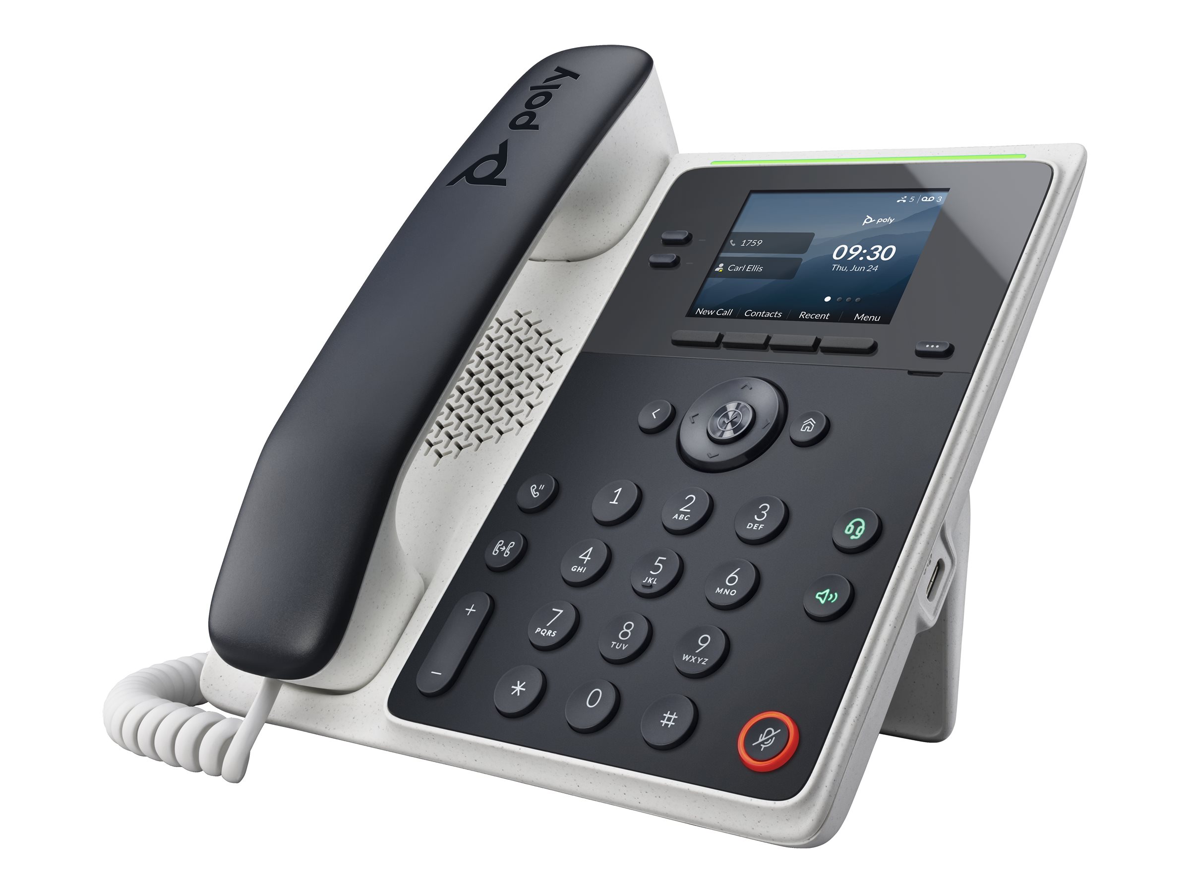 Poly Edge E100 VoIP-Telefon Rufnummernanzeige