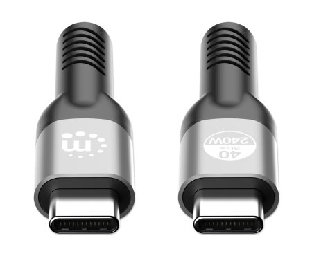 MANHATTAN USB4 Thunderbolt 4 Typ C 40 Gbits 8K Video und 240 W EPR Ladekabel PD 31 1 m USB4 Gen 3x2 4K60Hz DualDisplay