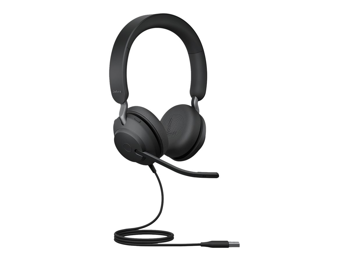 JABRA Evolve2 40 SE UC Stereo Headset on-ear wired USB-A noise isolating Optimised for UC