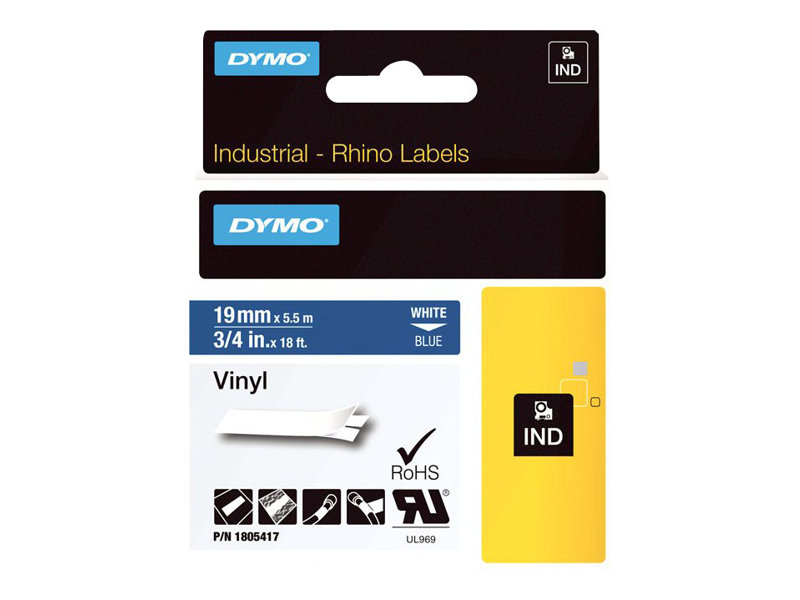 1805417 DYMO IND 19mm WEISS-BLAU
