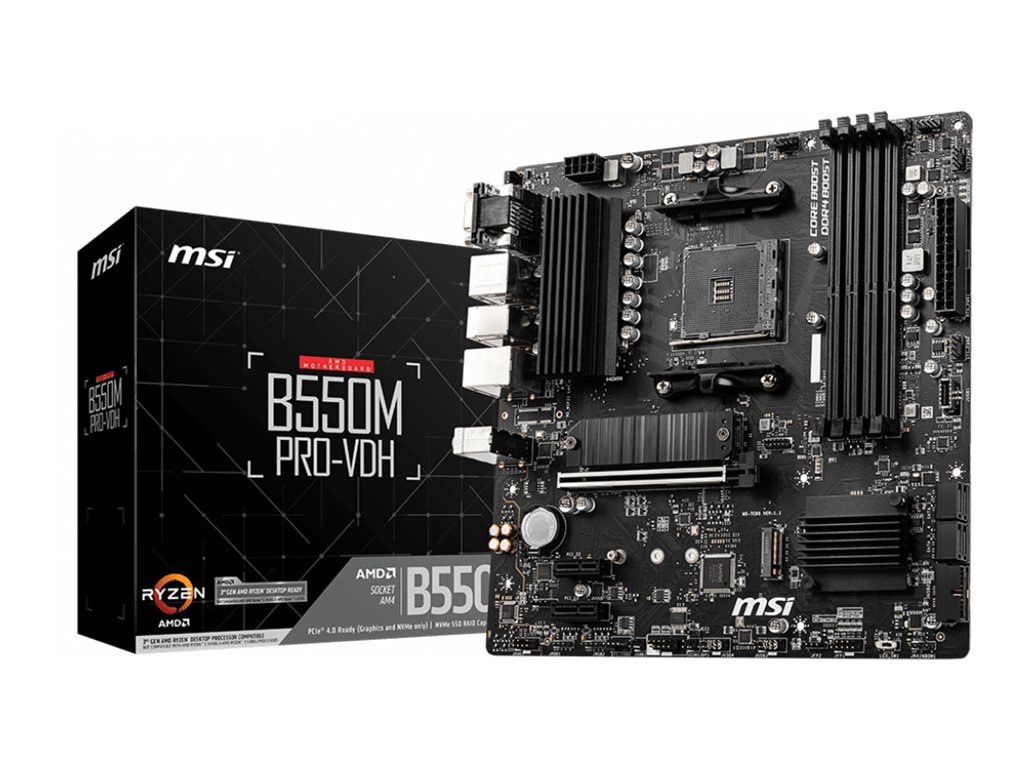 MSI B550M PRO-VDH AM4 mATX M.2 Port PCIe 3.0x4 NVMe