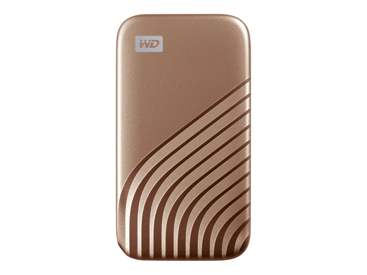 WD My Passport SSD 1TB Gold Cross Compatible USB 3.2 Gen-2 and USB-C 1050MB/s Read 1000MB/s Write PC & Mac Compatiable