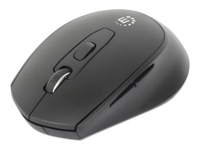 MANHATTAN MW6200 Kabellose USB-Maus USB-A Nanoempfänger sechs Tasten plus Mausrad 800/1200/1600 dpi optisch schwarz