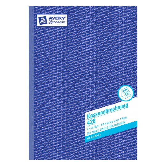 AVERY Zweckform Kassenabrechnung Formularbuch 428