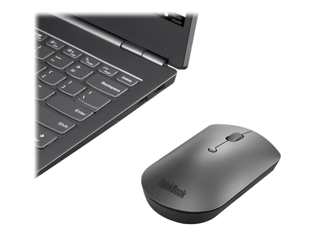 Lenovo Maus wireless - ThinkBook Bluetooth Silent Mouse Silb