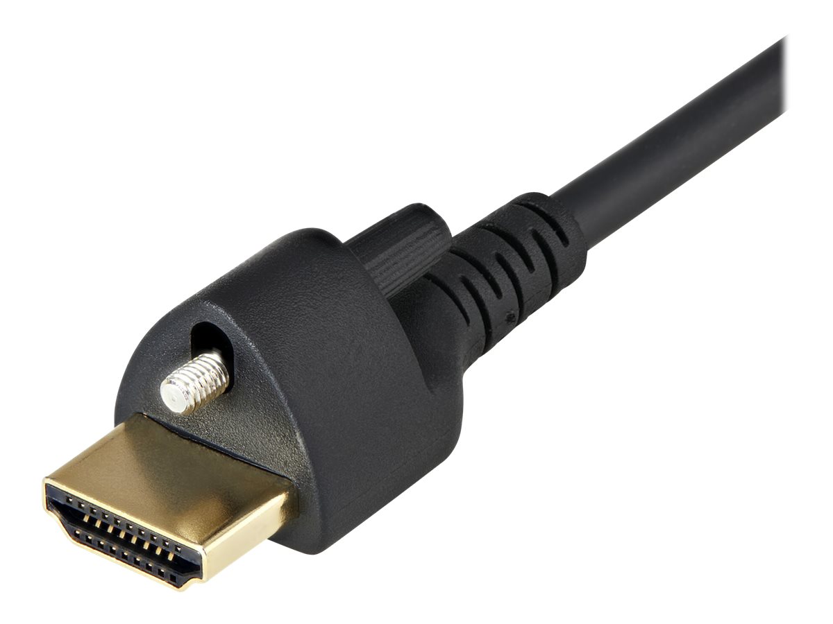 STARTECH.COM 1m HDMI Cable with Locking Screw - 4K 60Hz HDR - High Speed HDMI 2.0 Monitor Cable with Ethernet - M/M