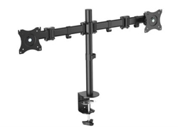 DIGITUS MonitorHalterung DA90349 schwarz für 2 Monitore, Tischklemme