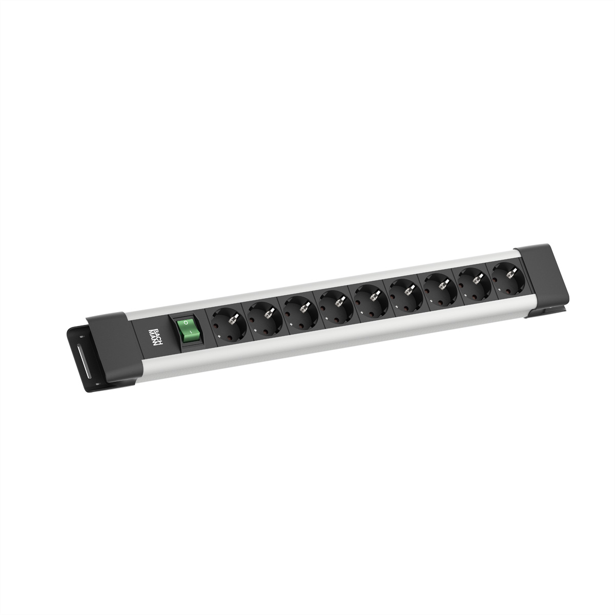 Bachmann Steckdosenleiste 9xCEE7/3 1xSchalter 2,0m CEE7/7 grau