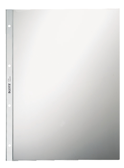 100 LEITZ Prospekthuellen 4734 Super Premium DIN A4 glasklar glatt 0,08 mm
